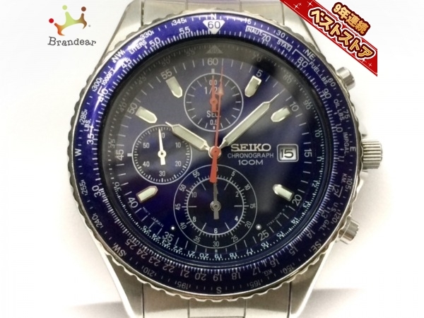 メンズ 【新品電池】 SEIKO クロノグラフ パイロット メンズ 腕時計 