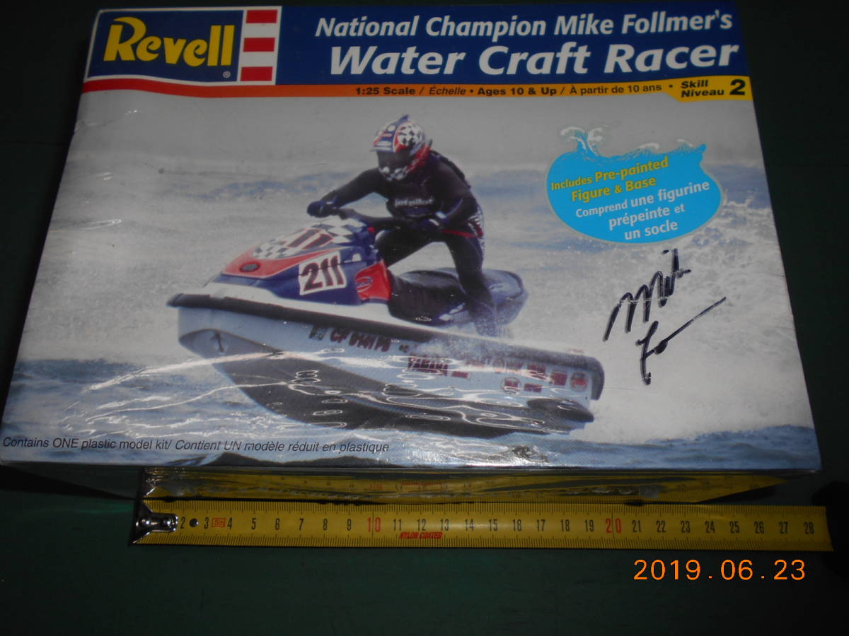 レベル　サイン入り激レア　シュリンク未開封ヤマハジェット水上バイク牽引トレーラ付き5030 Revell National Champion Mike Follmer's　3