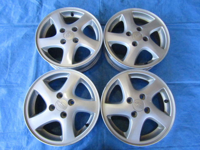 スバル R2 純正アルミホイール 14x4.5J +45 14インチ 4本セット [T-2255]