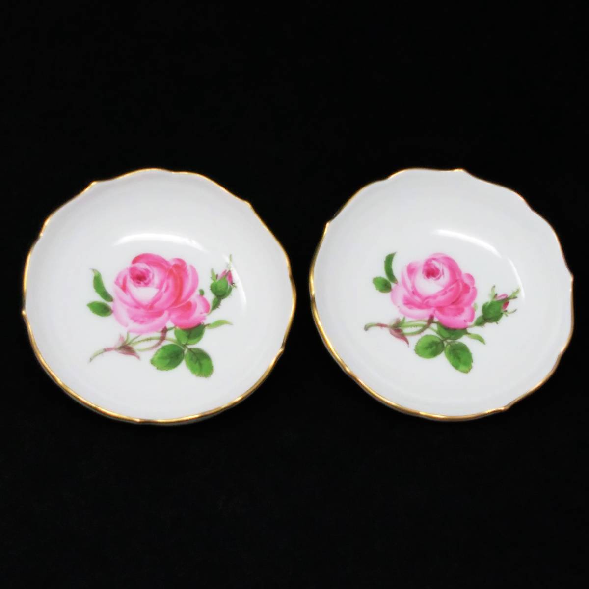 ▼Meissen マイセン　ピンクローズ　プレート　24ｃｍ 限定セール，新品 稀少◇Meissen マイセン ピンクローズ 皿 ミニ