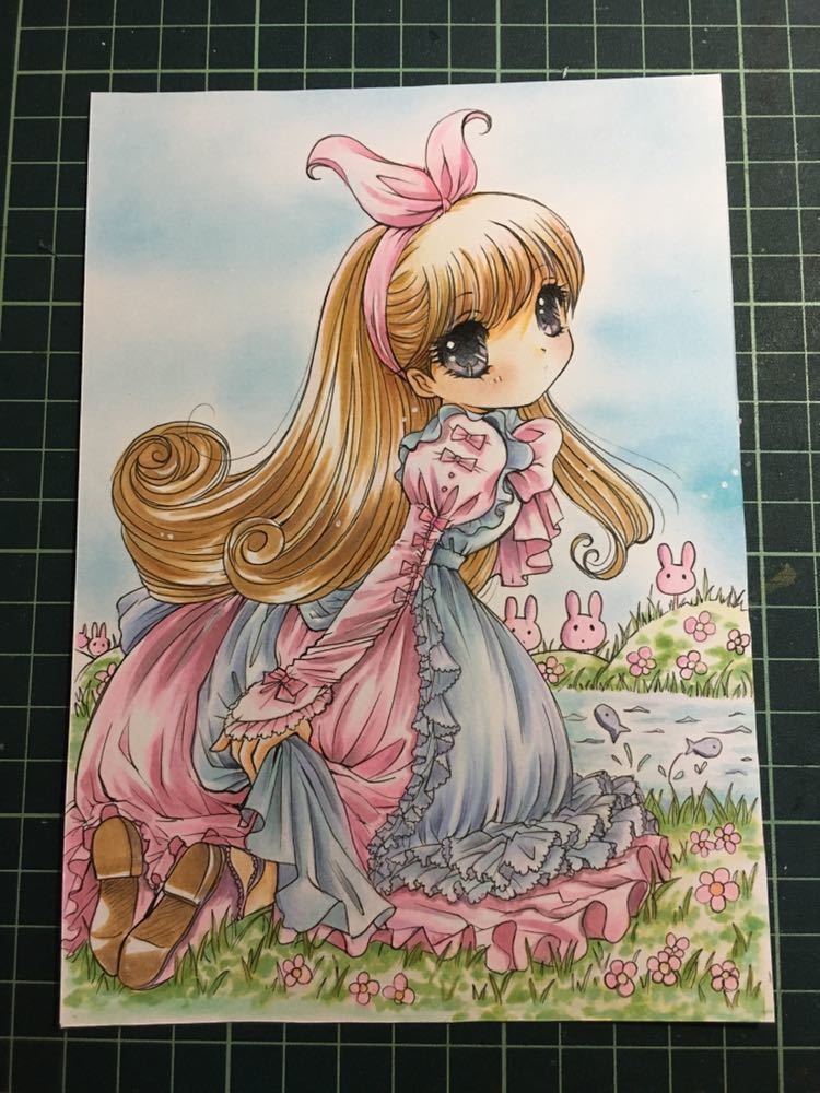 高速配送 手描きイラスト オリジナル アリス オリジナルアリス 原画 手書きイラスト アート 写真