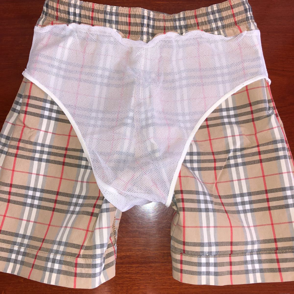 BURBERRY チェック柄 水着 ノバチェック サイズL BURBERRY チェック柄