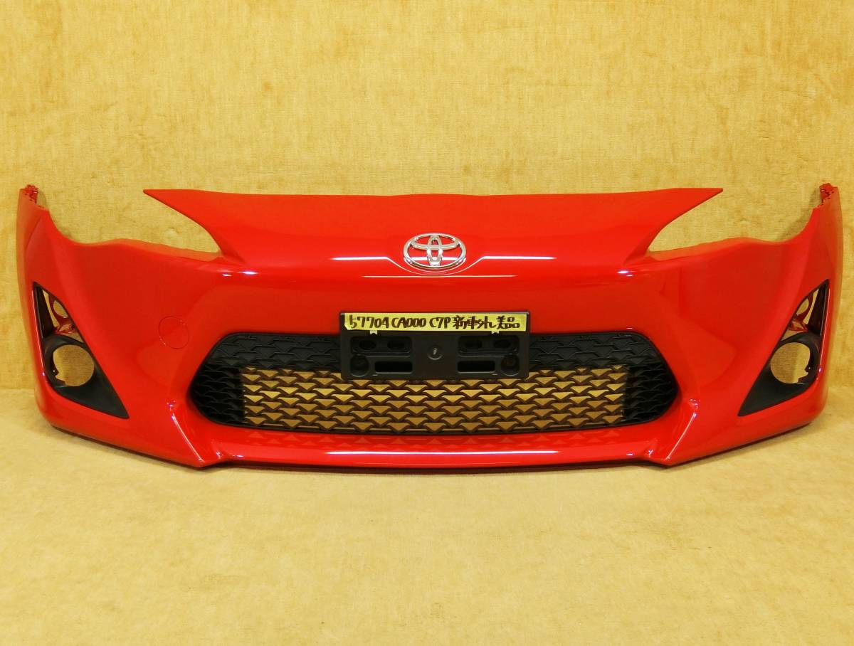 86 フロントバンパー 純正　ライトニングレッド　zn6 前期 ○ZN6 トヨタ 86 前期 純正 フロントバンパー ライトニングレッド C7P