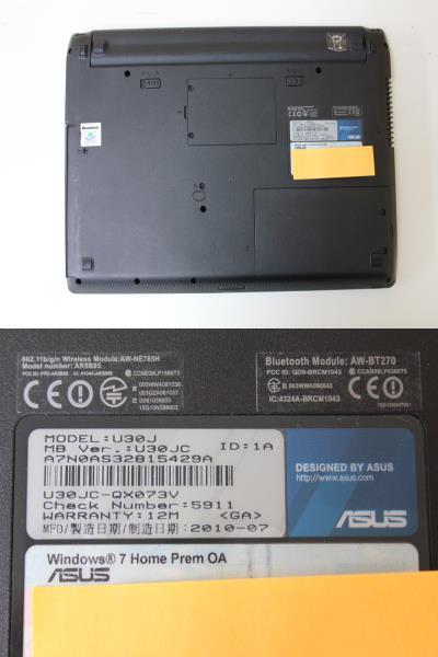 TC07173 ASUS U30J Core i3 370M/2GB/320GB/Geforce GT310M 中古