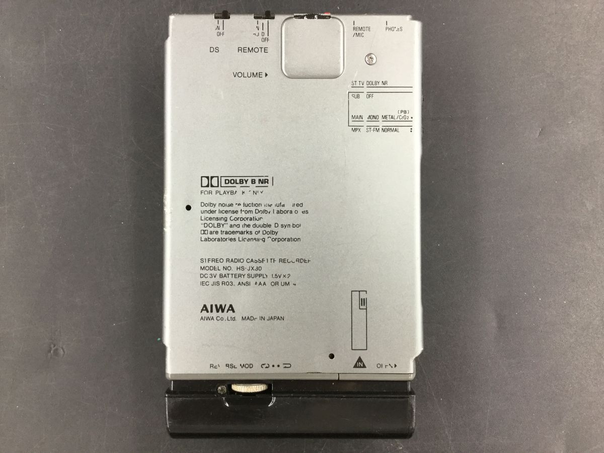 AIWA カセットプレーヤー HS-JX30 ジャンク品 AIWA HS-JX30 メルカリ HS-P30 ジャンク ポータブルカセットプレーヤー