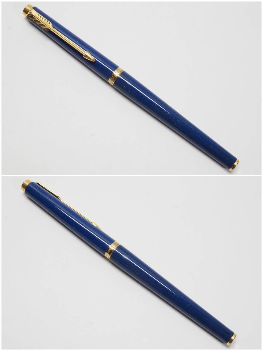 ★5本セット パーカー 180 ラピスブルー ガーランド バスケットウィーブ フライター 万年筆★PARKER 両面 特殊ペン先 ゴールド シルバー