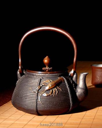 新作，爆買い 急須 茶道具 時代煎茶道具 鉄壺 鉄瓶 鉄器 手作り 金箔 古い鉄瓶 カンフーお茶壺 お茶壺 茶具 鋳鉄壺 湯沸 1.3L 重量約1.7kg 時代鉄瓶CH07(鉄瓶)｜売買されたオークション情報、yahooの商品情報を 鉄瓶