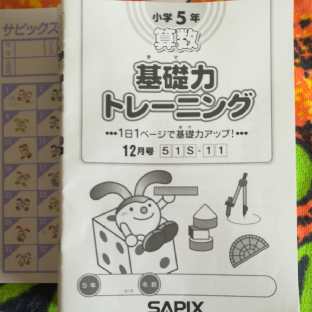 SAPIX サピックス 新4年 入室組分けテスト 原本☆サピックス 3年 2024