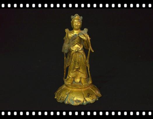 禅子】骨董 中国 北魏 金銅造［力士像］仏教古美術 仏像オークション