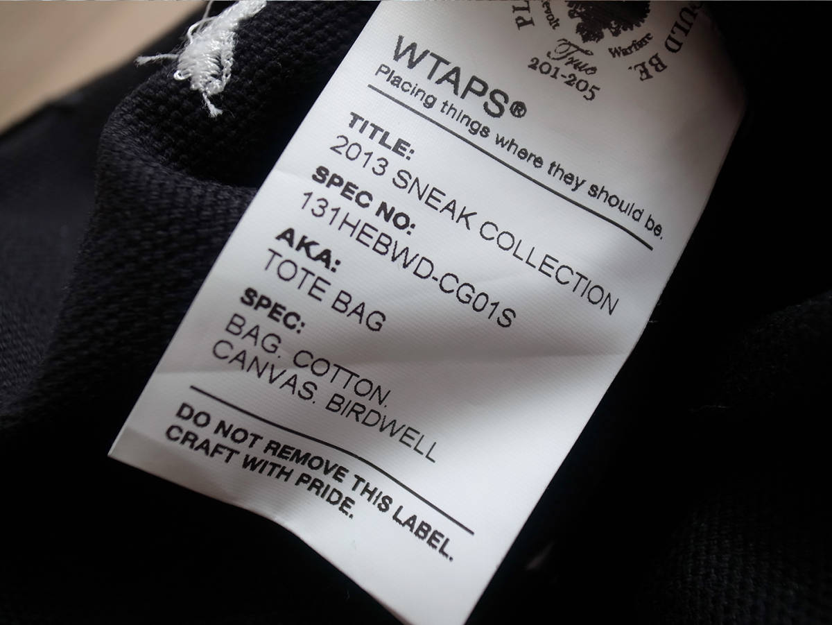 wtaps BIRDWELL コラボトートバッグ クロスボーン 美used descendant tet フォーティ 40% BUDS