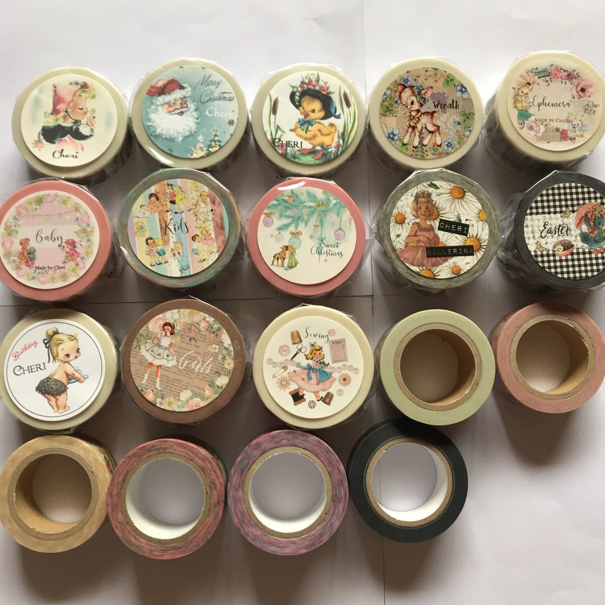 マスキングテープ 紙モノ雑貨のお店Cheri 19本セット かつて○○だった