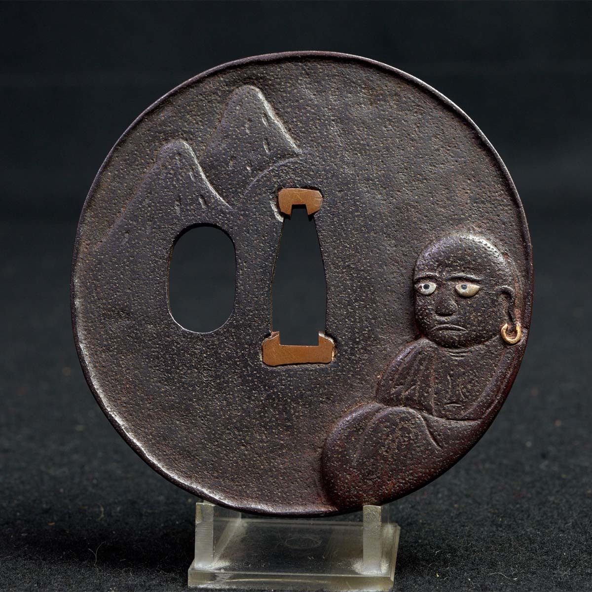数量限定，HOT ＃4831 丸型鉄象嵌鍔 達磨図(鍔、刀装具)｜売買されたオークション情報、yahooの商品情報をアーカイブ公開 - オークファン 鍔、刀装具