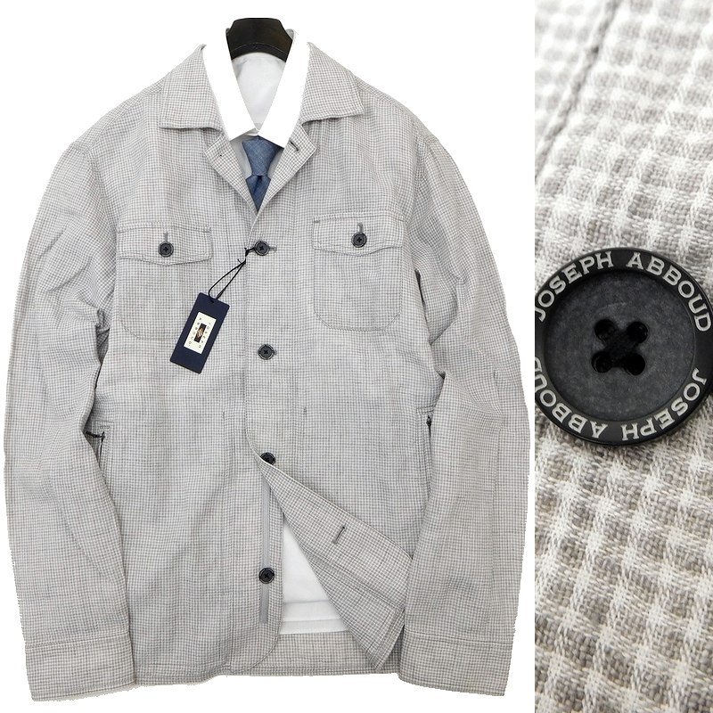 JOSEPH ABBOUD ジョセフ 定価3.1万 清涼コットンリネン フォギーダイ
