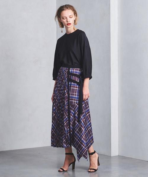 定価48600円 2018AW EZUMI CHECK PLEATS WRAP SKIRT YASUTOSHI ヤストシエズミ チェック プリーツ ラップ スカート 質問・入札前に必ず全文お読みください