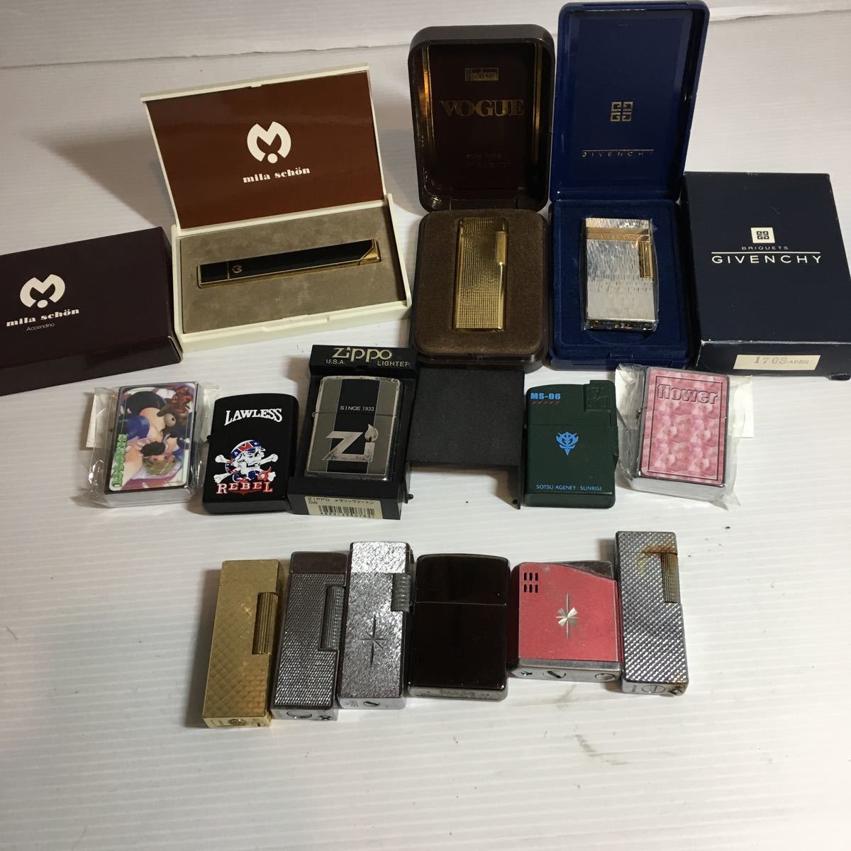 GIVENCHY ジバンシー ガスライター ZIPPO マルマン 未使用&中古
