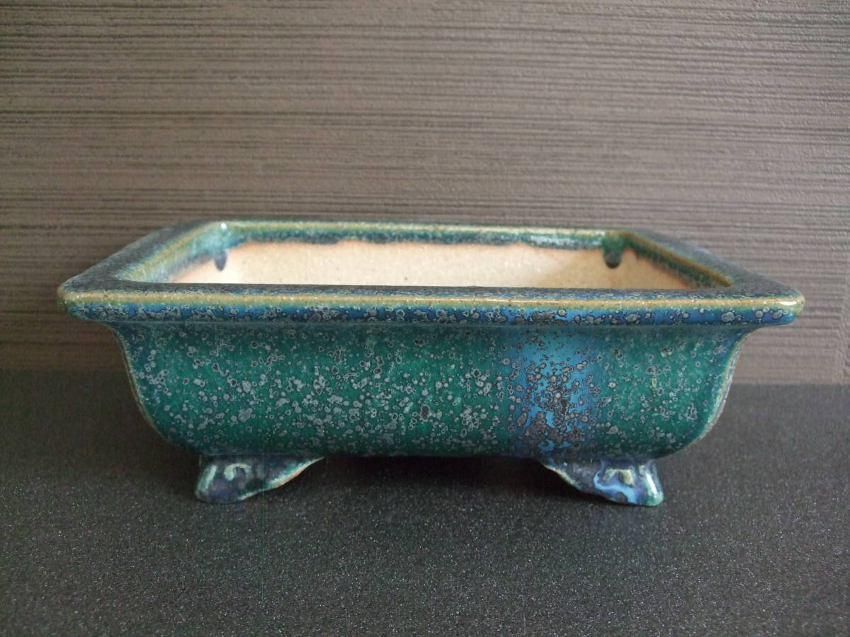 中国　青花　四君子文　四方鉢　時代箱付　M　R6432 東海道五十 陶翆庵 (盆栽用具) 盆栽鉢 - 翠 Yahoo!オークション 超希少