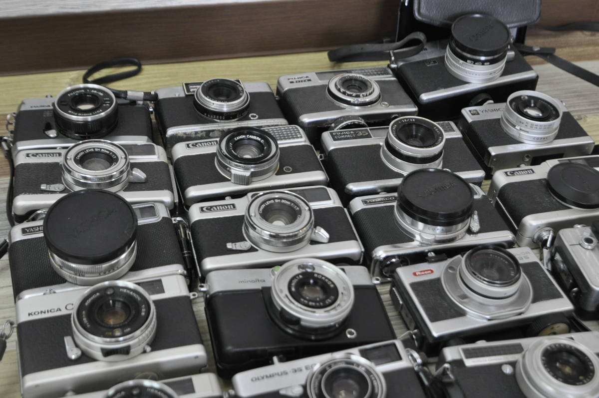 ① コンパクトフィルムカメラ まとめ 金属系 Olympus-pen EE FUJICA
