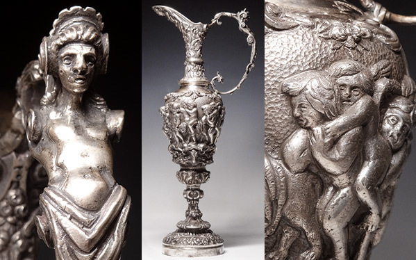  侍 19世紀 イタリア美術 銀彫陽刻天使図飾壷 2631g アール ヌーヴォー様式 保証品(その他)｜売買されたオークション情報、yahooの商品情報をアーカイブ公開 - オークファン その他