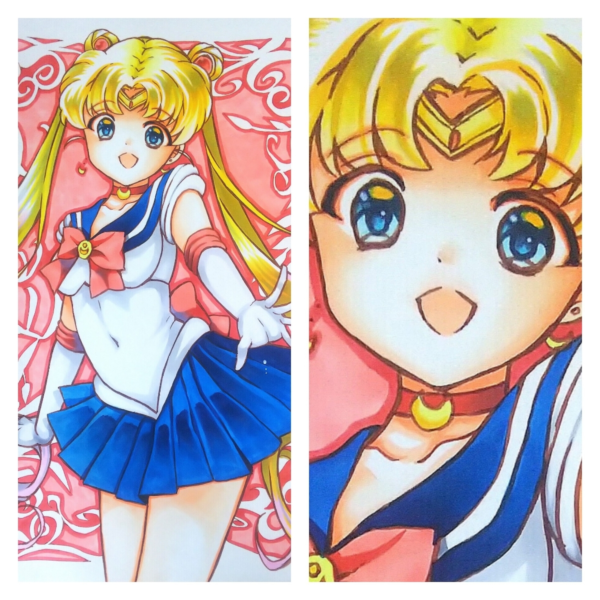 独特の上品 セーラームーン 月野うさぎ ラフ ラメ A5サイズ 手描きイラスト 2枚セット Admin Gentecgroup Com
