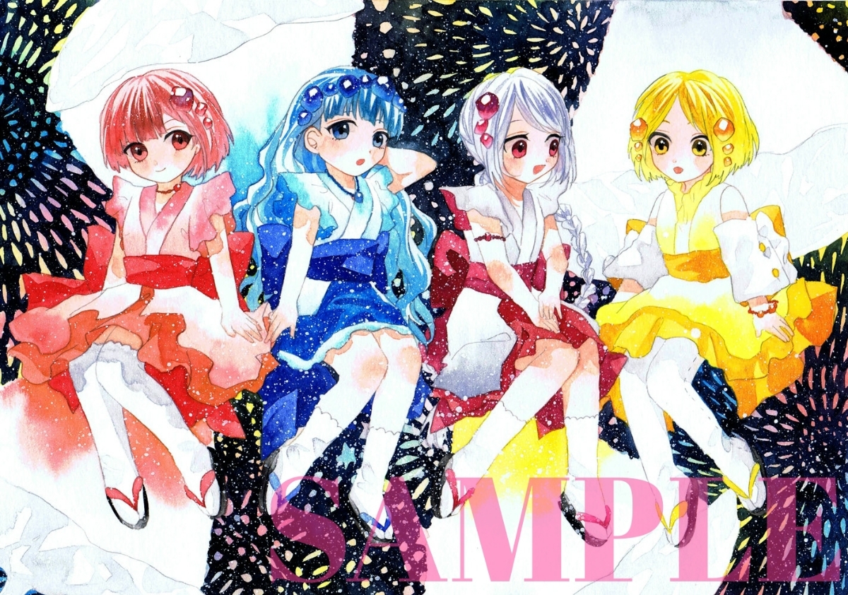 オリジナル 手描きイラスト 女の子 少女 かき氷擬人化 イチゴ ブルーハワイ みぞれ レモン B5 手描きイラスト 売買されたオークション情報 Yahooの商品情報をアーカイブ公開 オークファン Aucfan Com