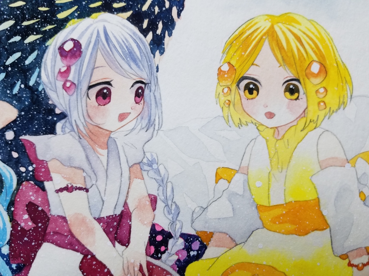 オリジナル 手描きイラスト 女の子 少女 かき氷擬人化 イチゴ ブルーハワイ みぞれ レモン B5 手描きイラスト 売買されたオークション情報 Yahooの商品情報をアーカイブ公開 オークファン Aucfan Com