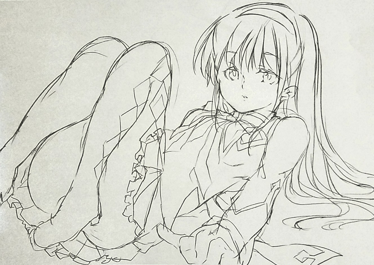 同人手描き魔法少女まどか マギカイラスト 暁美ほむら 水彩 ラフ画付き 手描きイラスト 売買されたオークション情報 Yahooの商品情報をアーカイブ公開 オークファン Aucfan Com