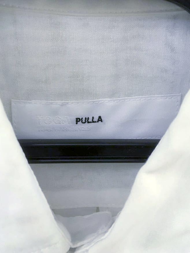 TOGA PULLA】トーガ プルラ2016 装飾 シアー シャツ 透け感 36 白 ブラウス