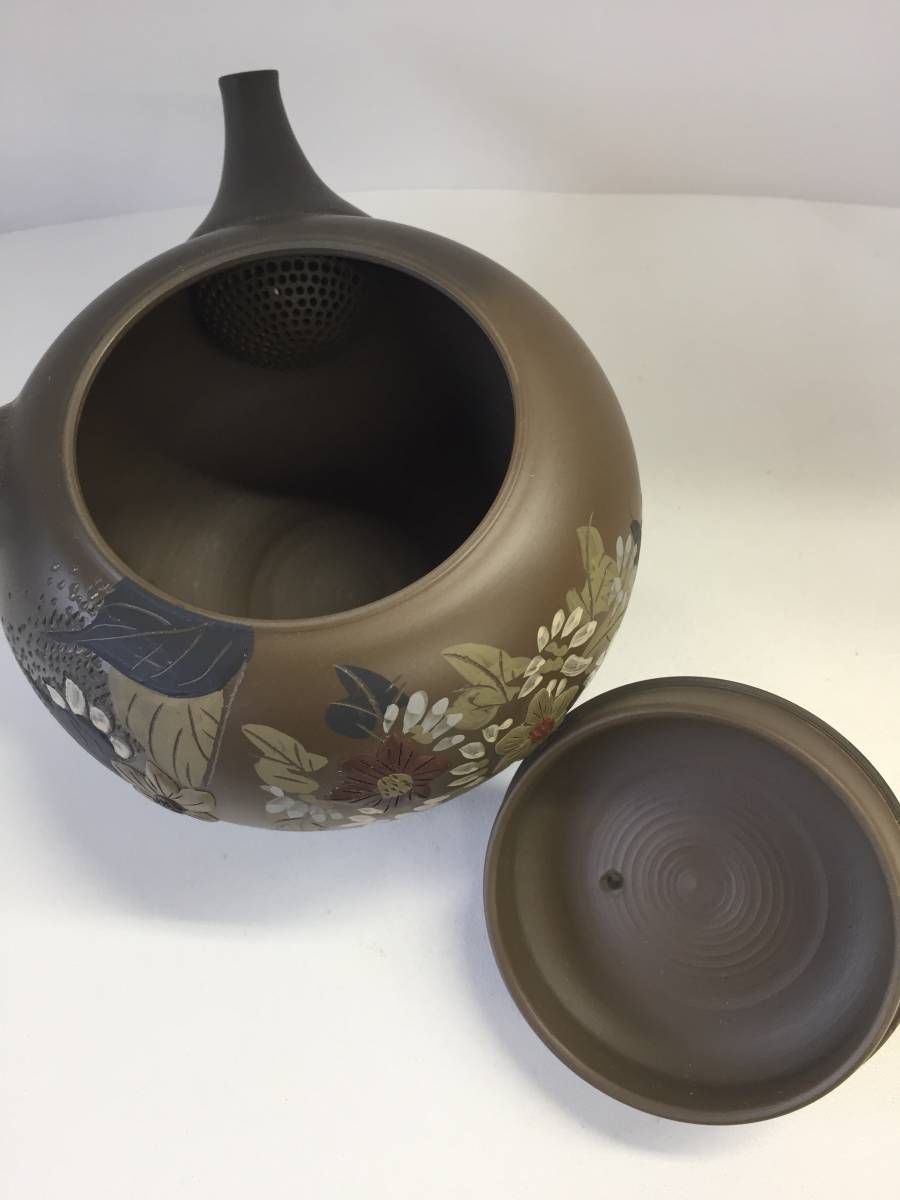 常滑焼 急須 作 伊藤昭陽 緑泥 工芸品 伊藤 伊藤昭陽作 黄土色 彩色 名工 立体浮彫 名工作 最高峰 昭陽作 の落札相場