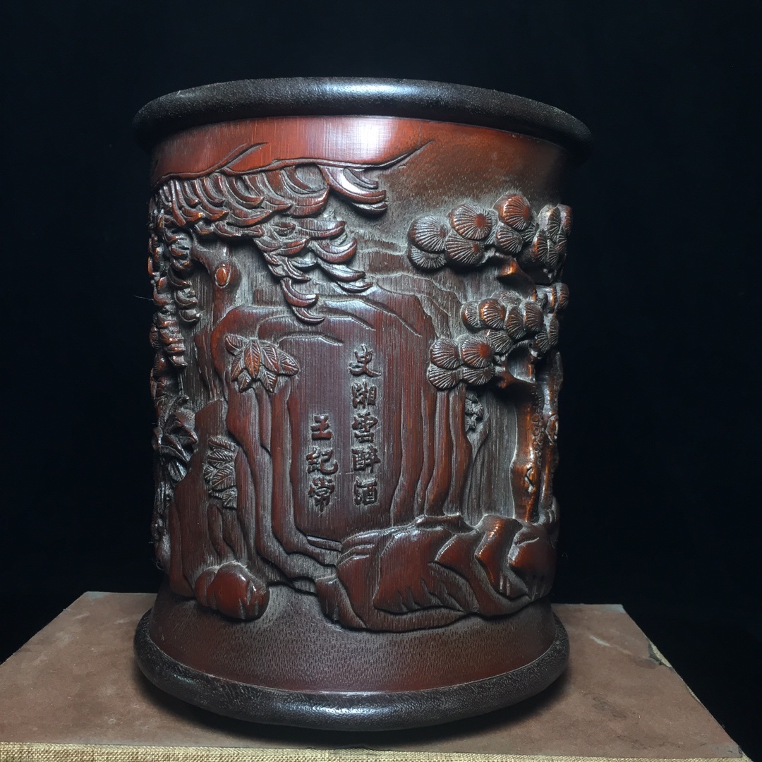 8Wi/Hh6 木製 桑木地 本桑 大徳寺形 莨盆 煙草盆 茶道具 桐箱 大徳寺形