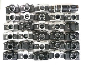 ジャンク】キャノンフィルムカメラMODEL7 レンズ50mm 1:1.2 Canon A-1