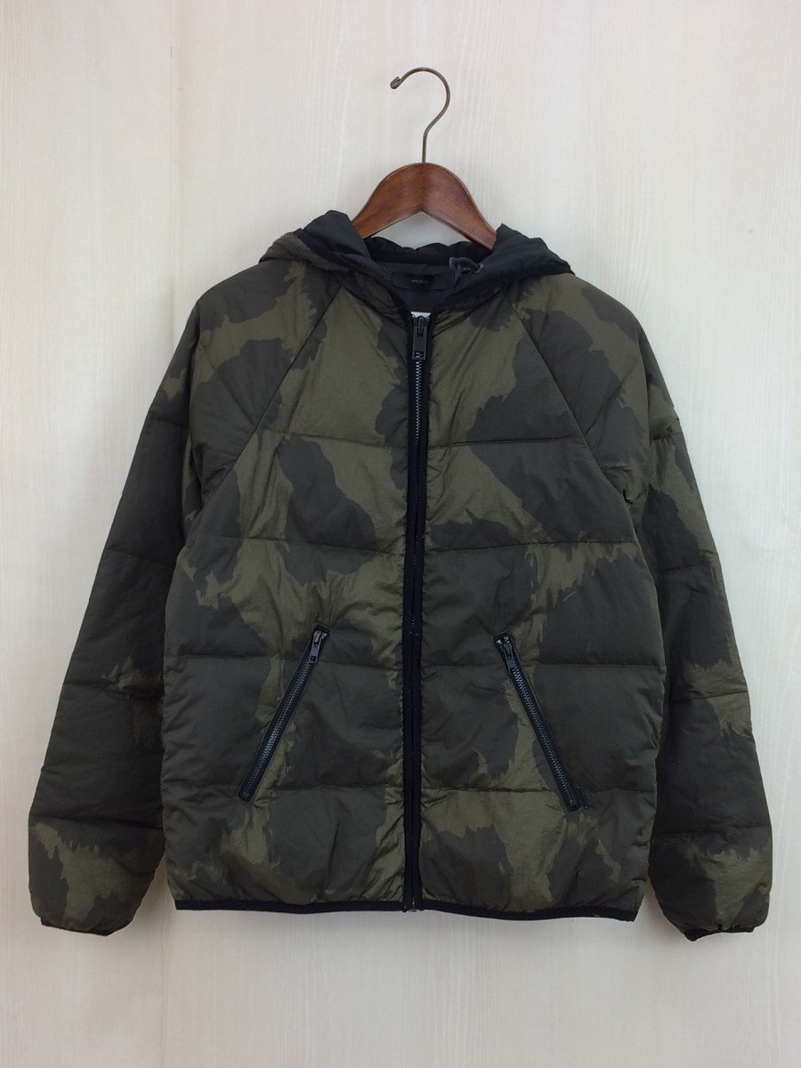 ディーゼル DIESEL DIESEL◇ダウンジャケット⁄S⁄ナイロン⁄KHK⁄無地