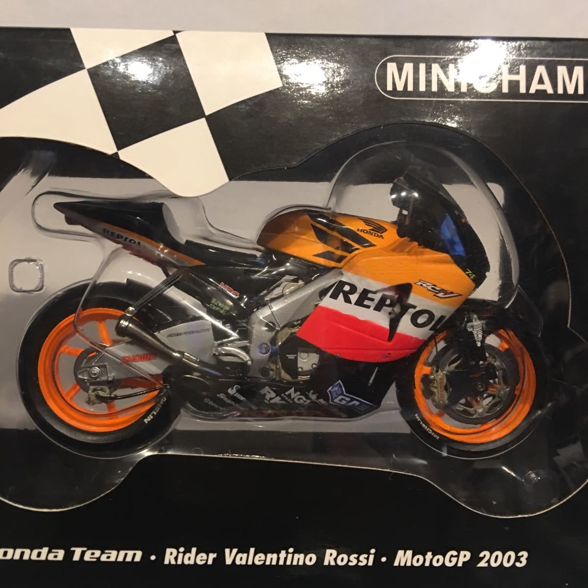 MINICHAMPS 1/12 Repsol HONDA RC211V Valentino Rossi Moto GP 2003 