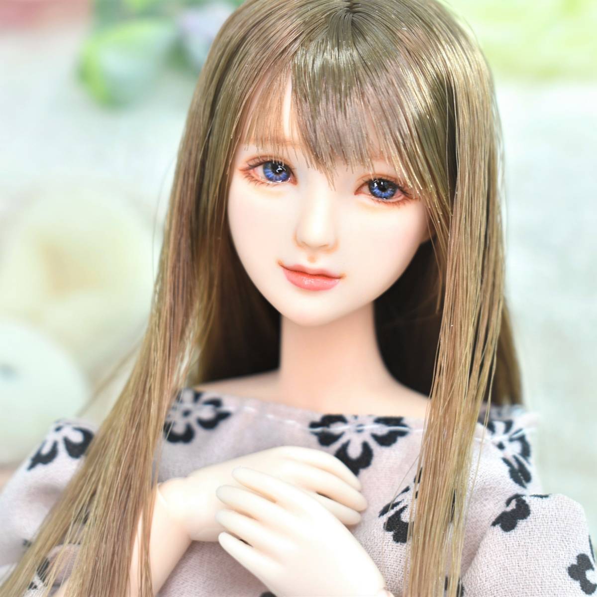 handmade♡1⁄6カスタムドールヘッド☆莉奈☆オビツ01