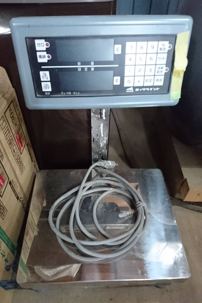 【中古】ROCK ロックペイント ロックマイコンスケール 099-0012 ひょう量6kg 調色塗料計量器 ロックペイント マイコンスケール ロックマイコンスケール 自動車板金塗装 ロックペイント調色 動作確認済