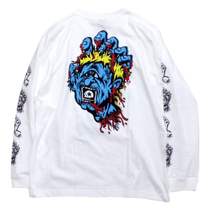 新品 SANTACRUZ サンタクルーズ MAGICAL MOSH MISFITS マジカルモッシュミスフィッツ MMM コラボ ロンT 長袖Tシャツ 白 ホワイト L
