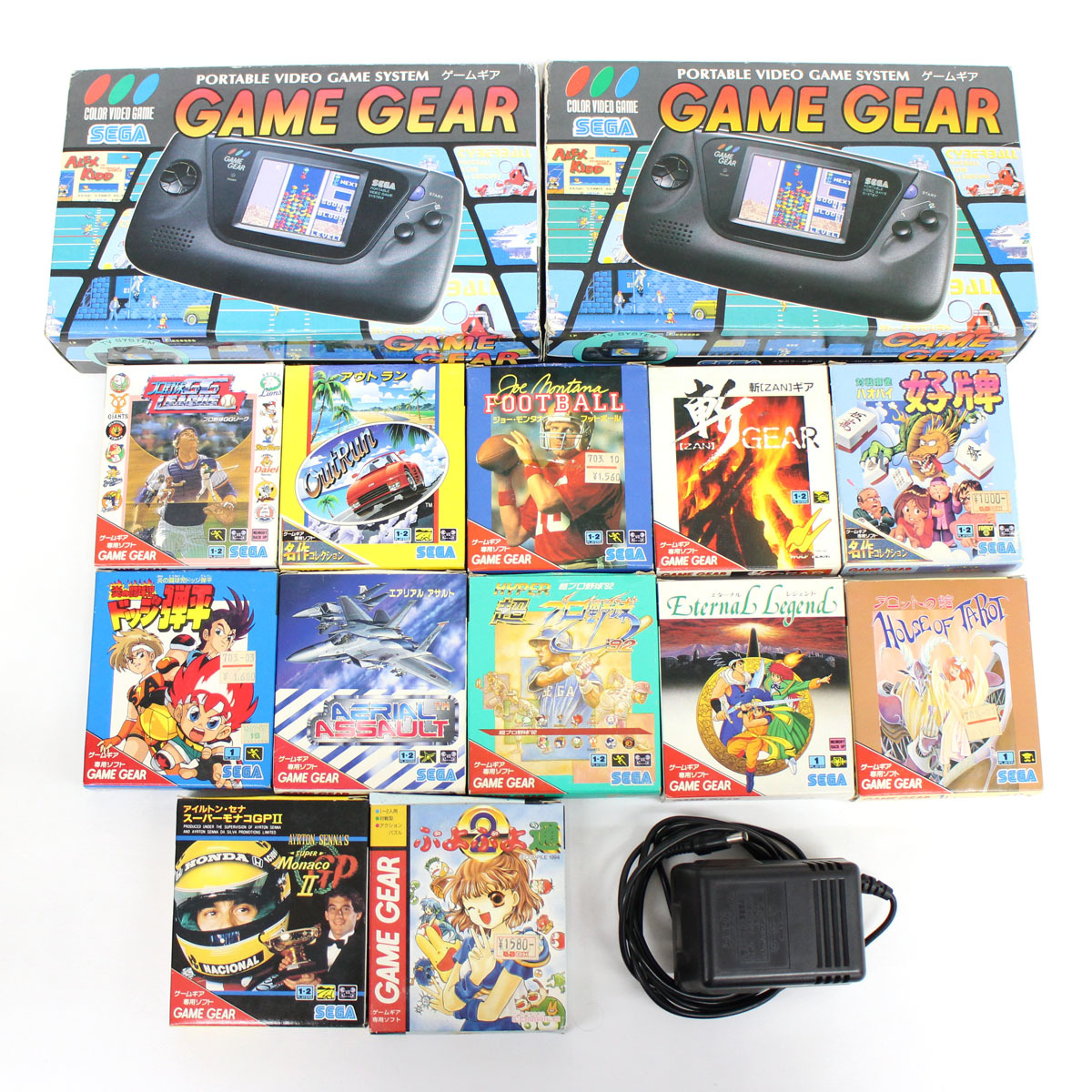 ジャンク品◇SEGA セガ ゲームギア 本体2個×ソフト12本 ACアダプタ