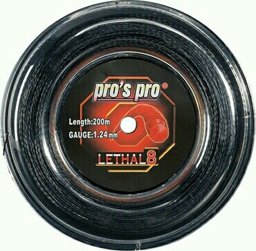 定番，新作 pro'spro Lethal 8 200m 1.24mm Black ポリエステル おまけグリップテープ付(硬式用)｜売買されたオークション情報、yahooの商品情報をアーカイブ公開 - オークファン ガット