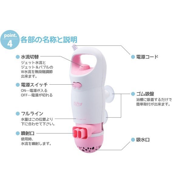（JTM-301）家庭用コンパクトジャグジー『ホッとスパ』 心地よい