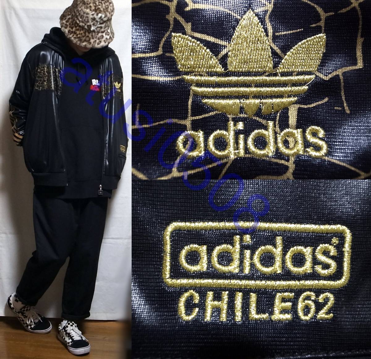 欧州限定 adidas CHILE62 トラックジャケット 常田大希着用 黒×金 