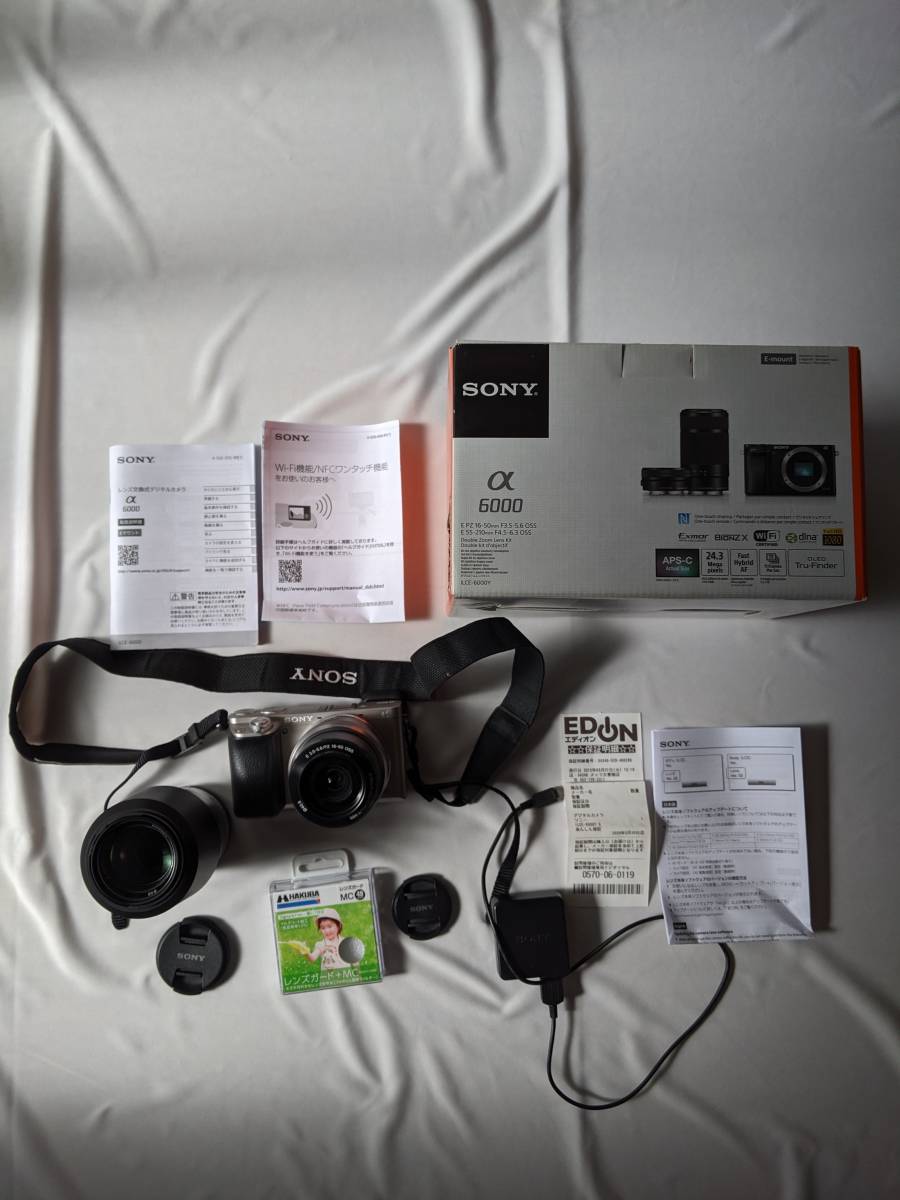 SONY α6000 ILCE-6000Y ダブルズームレンズキット シルバー おまけつき_1