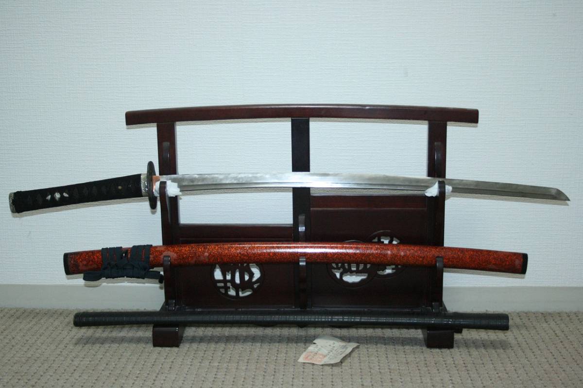 高級本格居合刀居合用模擬刀本鮫皮鉄製鍔鉄製金具砂型硬質刀身肥後拵え