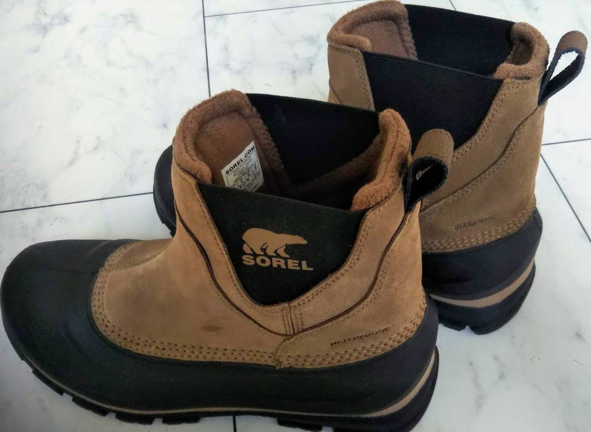 驚きの破格値，送料無料 【28cm】SOREL（ソレル）バクストンプルオン メンズショートブーツ　男性用　＜ほぼ新品！＞