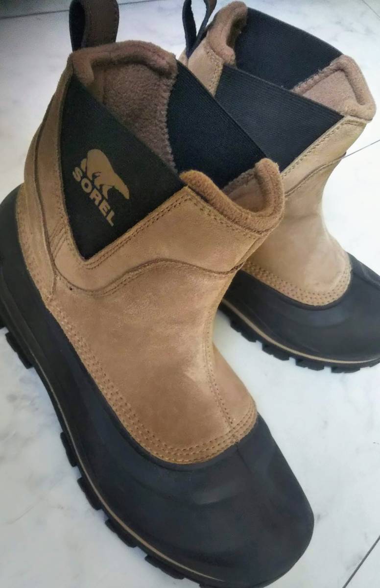 驚きの破格値，送料無料 【28cm】SOREL（ソレル）バクストンプルオン メンズショートブーツ　男性用　＜ほぼ新品！＞