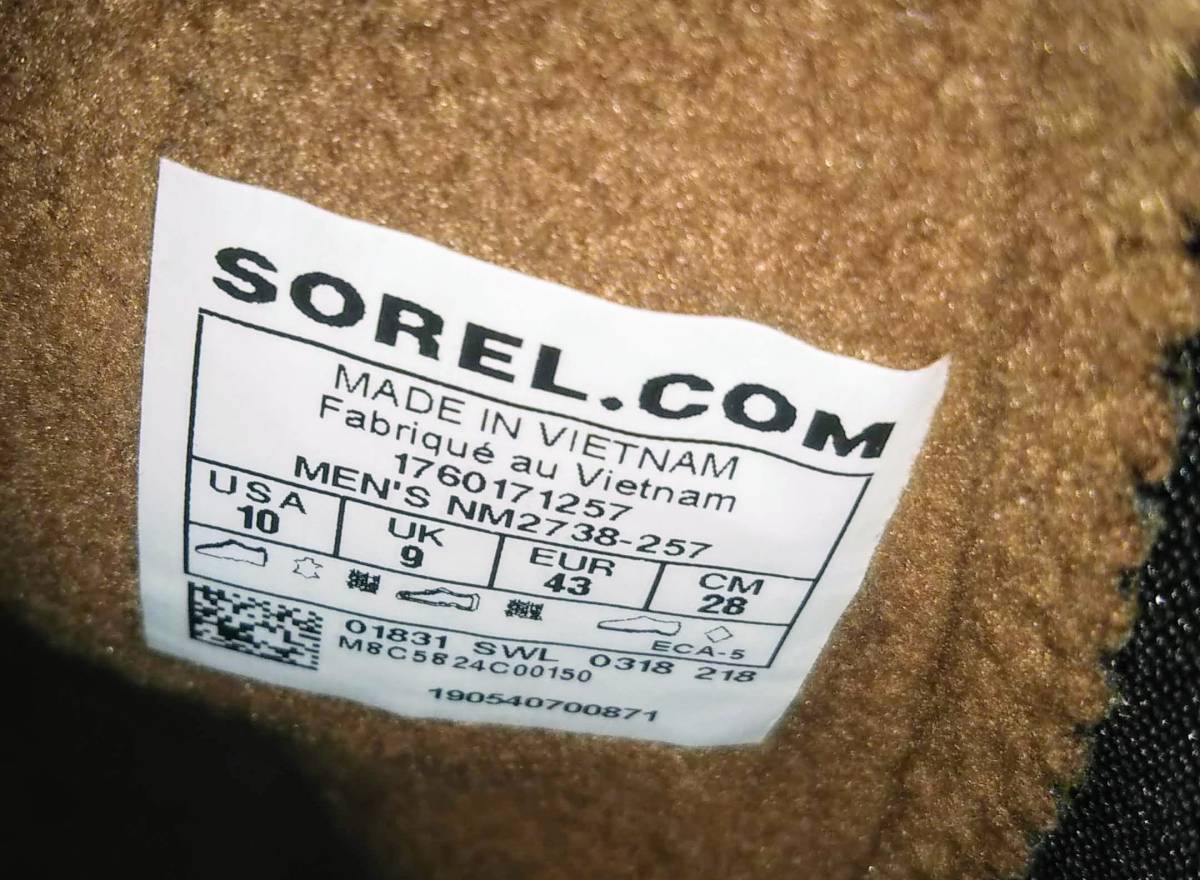 驚きの破格値，送料無料 【28cm】SOREL（ソレル）バクストンプルオン メンズショートブーツ　男性用　＜ほぼ新品！＞