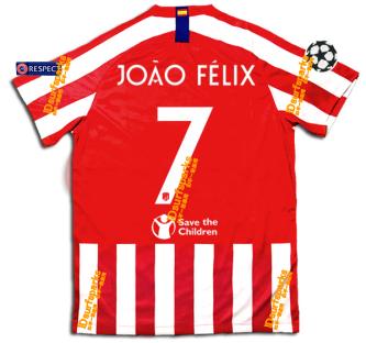 アトレティコ 19/20 ホーム ★ 7 ジョアン・フェリックス UCL仕様 S/M/L/XL ユニフォーム