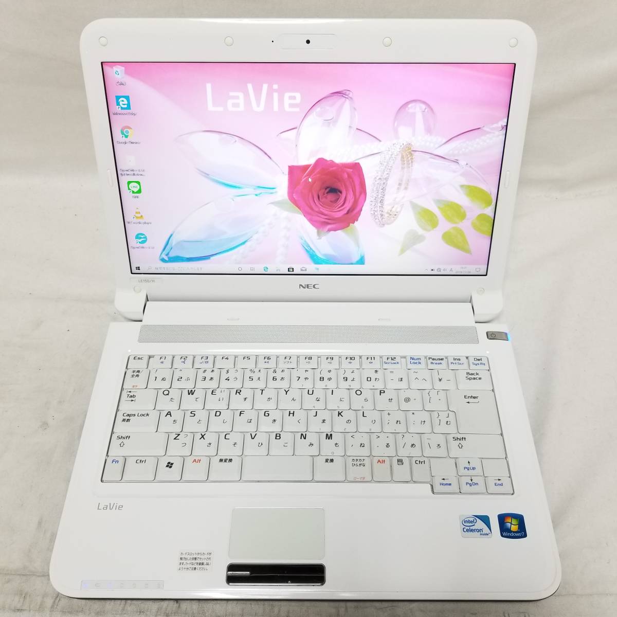 Wi-Fi有 ホワイト ノートパソコン 14型ワイド NEC PC-LE150H1 美品 