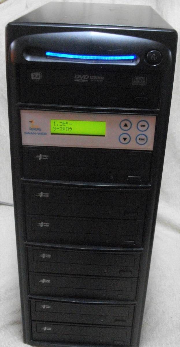 1対1 DVD/CDデュプリケーター SATA 日本語表示 即決