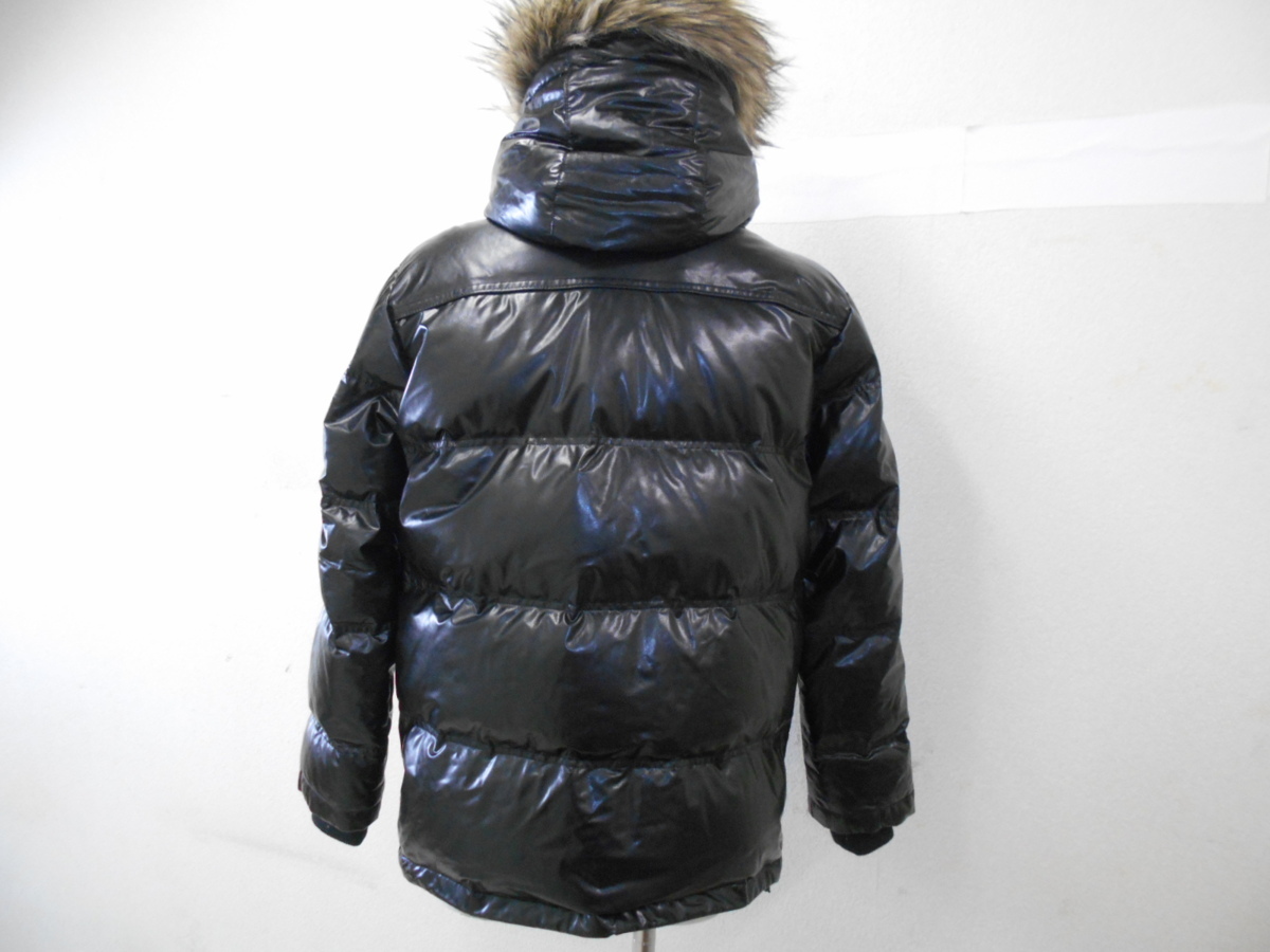 e551◇UNIQLO PREMIUM DOWN JACKET◇Mサイズ ユニクロフェイクレザー 