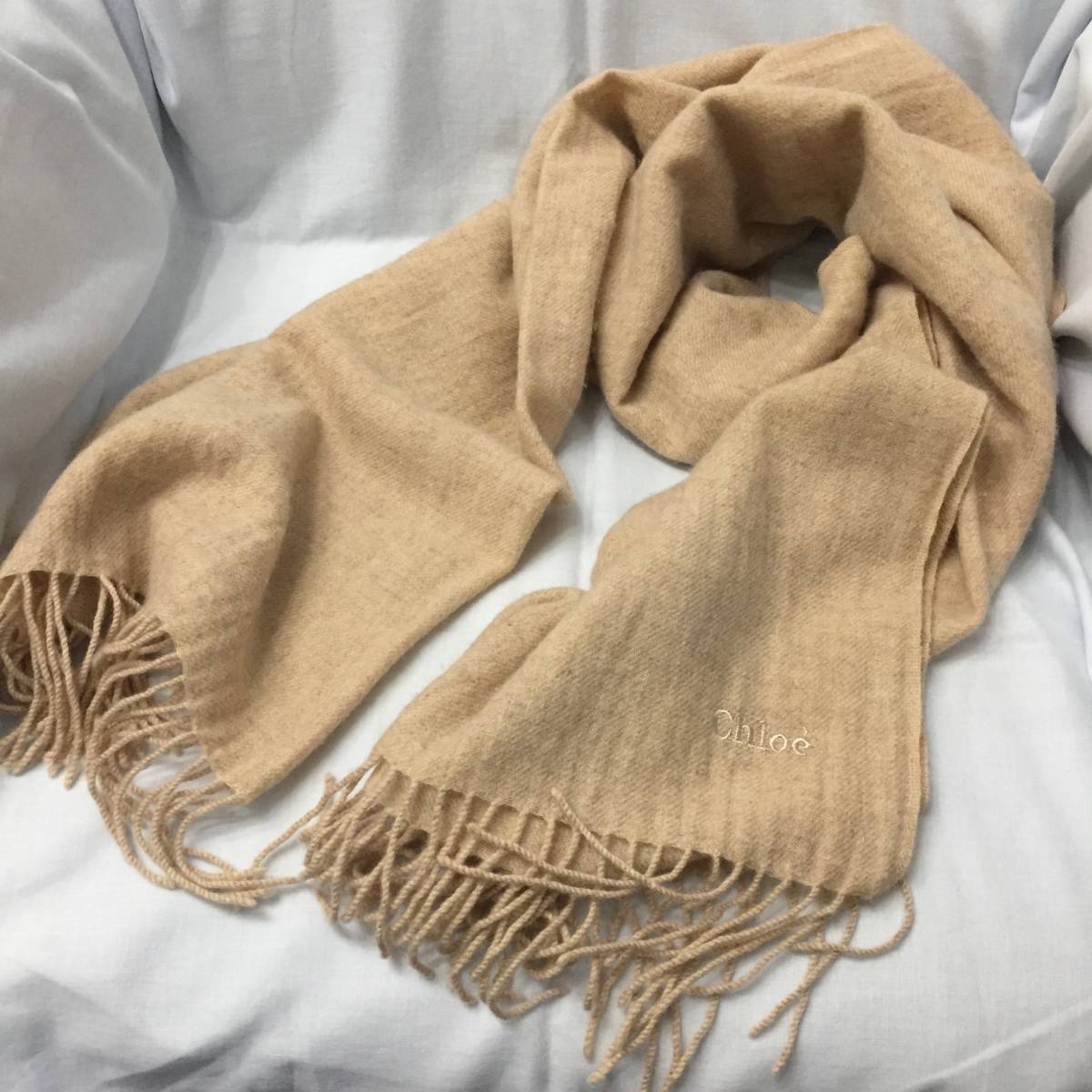 クロエ カシミヤ100% マフラー カシミヤ Chloe チェック 大判 ストール