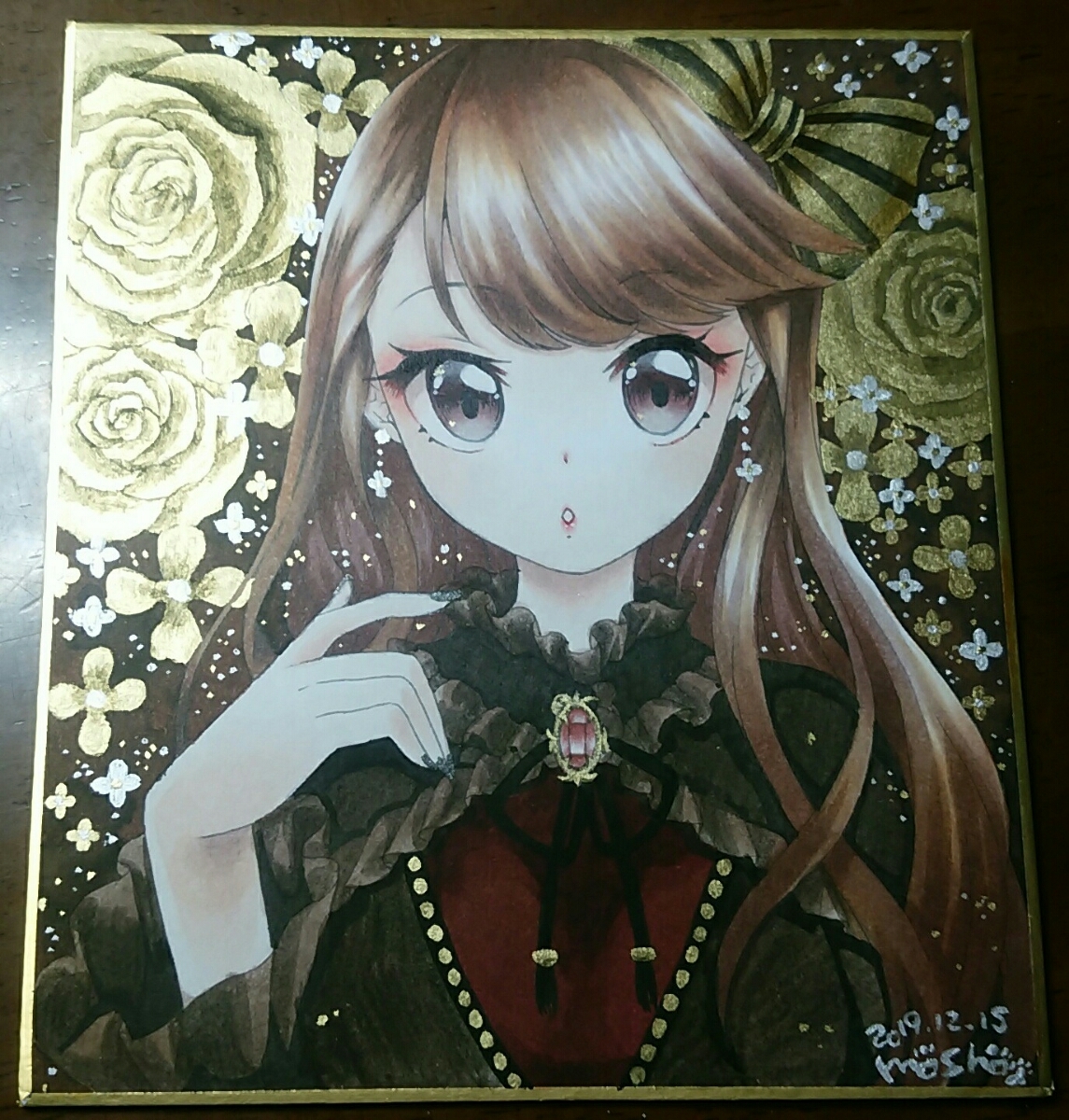 オリジナル 同人 手描きイラスト ミニ色紙 ラメ付 手描きイラスト 売買されたオークション情報 Yahooの商品情報をアーカイブ公開 オークファン Aucfan Com